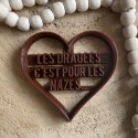 Bonne fête Papa Heart cookie cutter - Personalized with name