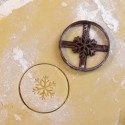 Snowflake cookie cookie - round shape