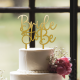 Bride to Be Cake Topper - Gold Mirror