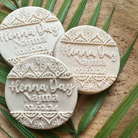 Embosseur Henna Day personnalisé- Tampon Pâte à sucre