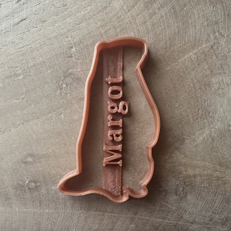 Custom Rabbit Silhouette cookie cutter