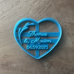 Wedding custom cookie cutter heart and branch