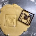 Heart with hands cookie cutter - Square