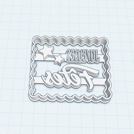 Emporte-pièce Petit Beurre Joyeuses Fêtes étoiles