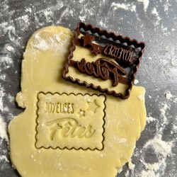 Petit Beurre "Joyeux Noël" cookie cutter with stars