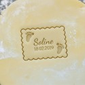Petit Beurre Custom cookie cutter with name and flower - Personalized