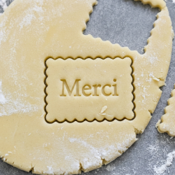 Petit Beurre "Merci" cookie cutter