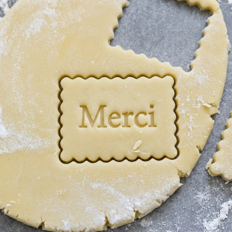 Petit Beurre "Merci" cookie cutter