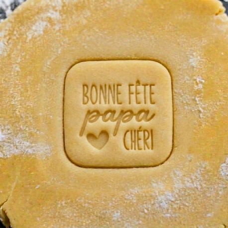 Emporte-pièce Bonne fête Papa Chéri - Carré