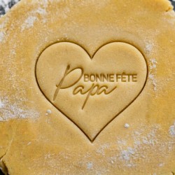 Bonne fête Papa Heart cookie cutter - Personalized with name