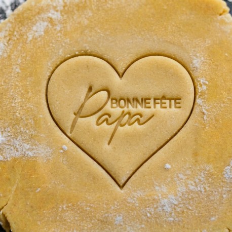 Emporte-pièce coeur Bonne fête Papa