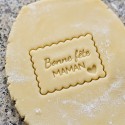 Emporte-pièce Petit Beurre Bonne fête Maman coeur