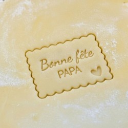 Emporte-pièce Petit Beurre Bonne fête Papa coeur
