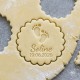 Petit Beurre Custom cookie cutter with name and flower - Personalized