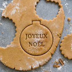 Christmas ornament "Joyeux Noël" cookie cutter