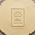 Petit Beurre Custom cookie cutter with name and flower - Personalized