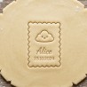Petit Beurre Custom cookie cutter with name and flower - Personalized