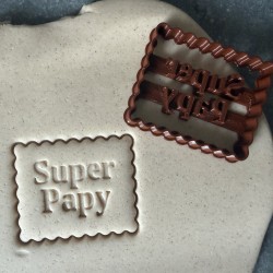 Petit Beurre "Super Papy" cookie cutter