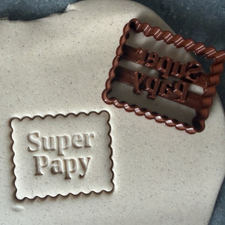 Petit Beurre "Super Papy" cookie cutter