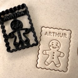 Emporte-pièce prénom Petit Beurre Gingerbread personnalisé