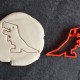 Pixel dinosaur cookie cutter