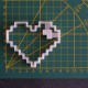 Pixel heart cookie cutter