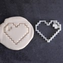 Pixel heart cookie cutter
