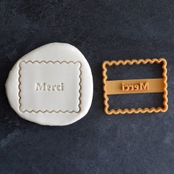 Petit Beurre "Merci" cookie cutter
