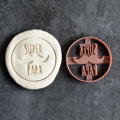 Emporte-pi&egrave;ce Super Papa - Moustache