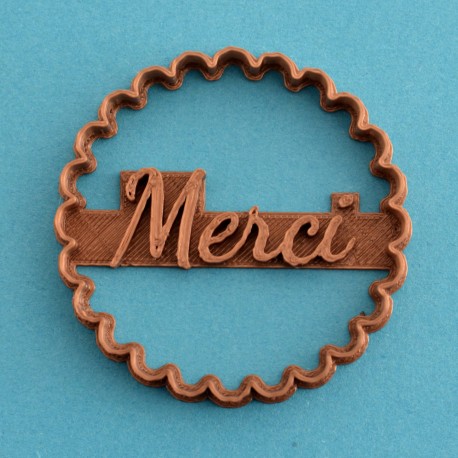 Emporte-pi&egrave;ce Merci Cercle Festonn&eacute;