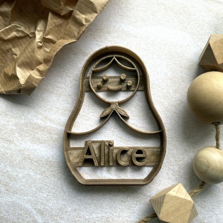 Emporte-pièce Matriochka personnalisé - Poupée Russe avec prénom