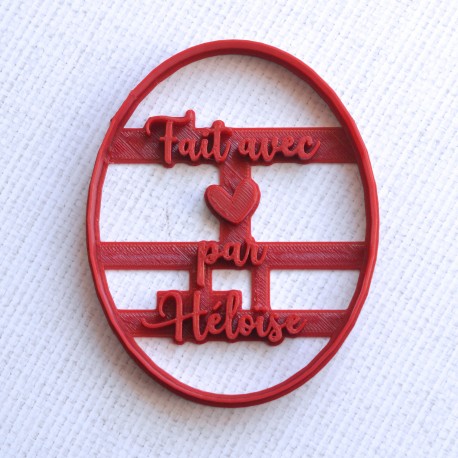 Emporte-pi&egrave;ce Fait avec amour personnalis&eacute;