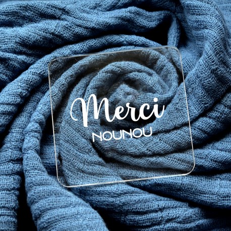 Embosseur Merci Nounou - Tampon P&acirc;te &agrave; sucre