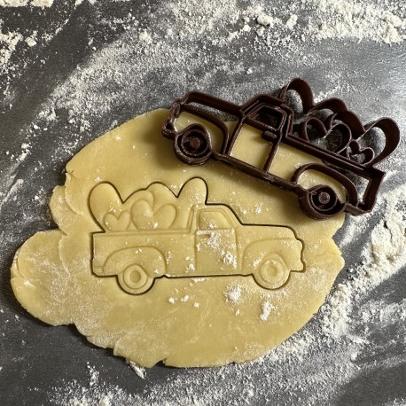 Emporte-pi&egrave;ce Camion Coeurs St Valentin