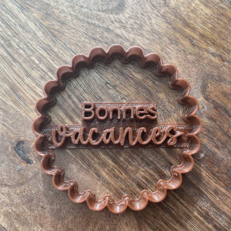 Emporte-pi&egrave;ce Bonnes vacances - Cercle Festonn&eacute;