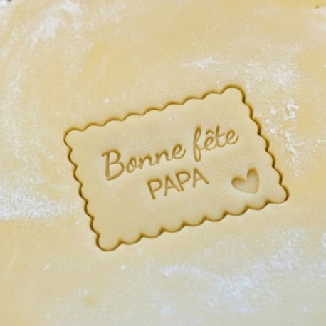 Emporte-pi&egrave;ce Petit Beurre Bonne f&ecirc;te Papa coeur
