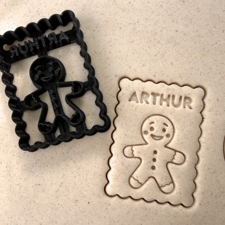 Emporte-pi&egrave;ce pr&eacute;nom Petit Beurre Gingerbread personnalis&eacute;