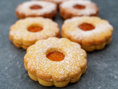 Galettes fourr&eacute;es &agrave; l'abricot