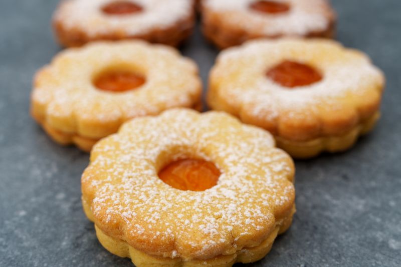 Galettes fourr&eacute;es &agrave; l'abricot