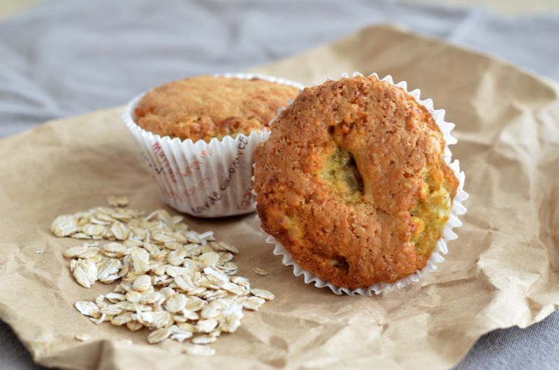 Muffins aux flocons d'avoine et à la banane