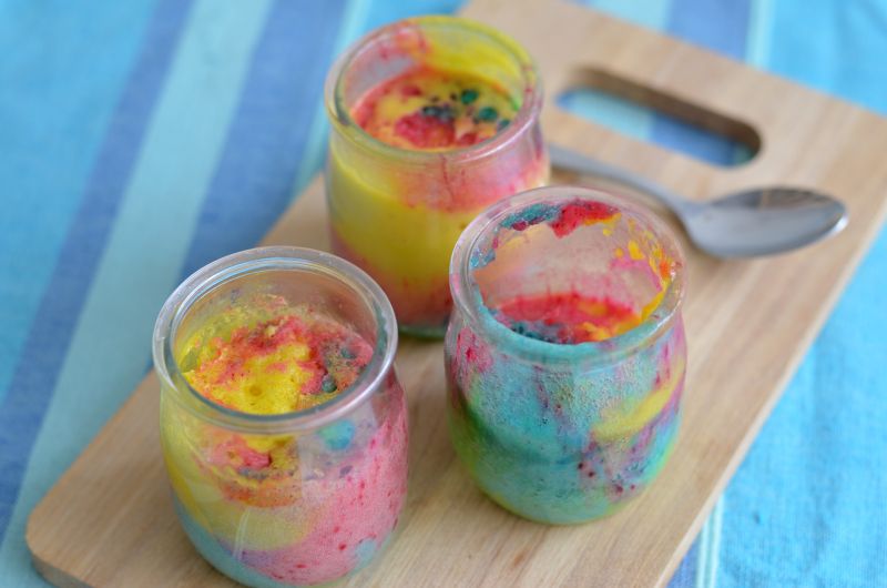 Rainbow Mug Cake