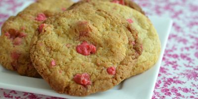 Cookies aux pralines roses