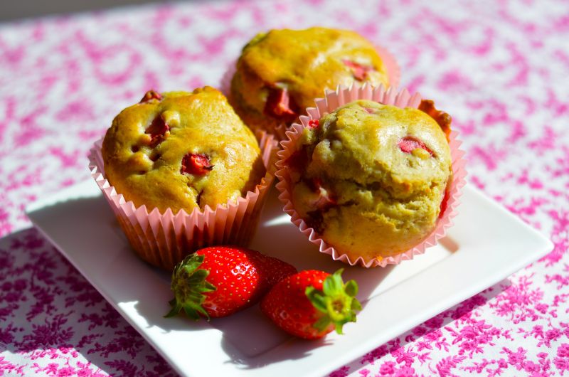 Muffins aux fraises