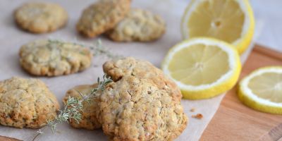 Cookies aux sardines, thym et citron