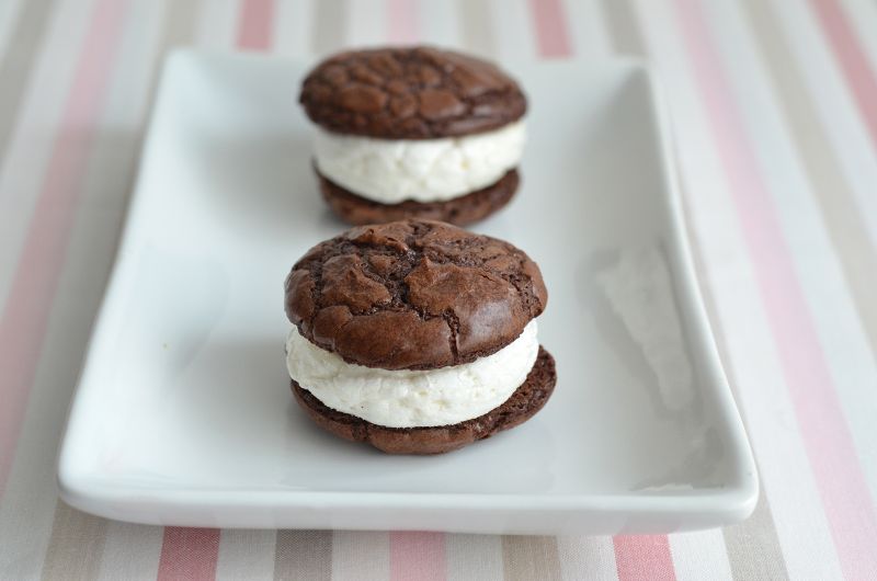 Whoopies au chocolat et au chamallow
