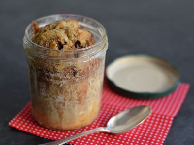 Gâteau en bocal aux pépites de chocolat
