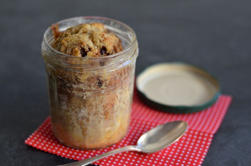 Gâteau en bocal aux pépites de chocolat