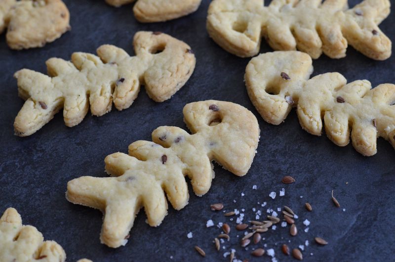 Sablés salés aux graines de lin et de cumin